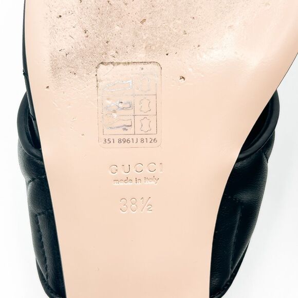 Gucci GG Marmont Matelassé Quilted Chevron Sandals EU 38.5 US 8.5 - Picture 11 of 14